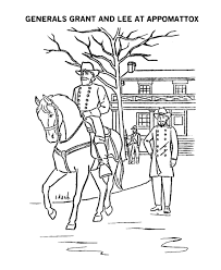 General Lee Surrenders Coloring Page Veterans Day Coloring Page Coloring Pages Civil War