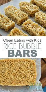 Clean Eating Rice Krispie Treats Clean Eating With Kids Healthy Rice Krispie Treats Clean Eating Desserts Rice Bubbles