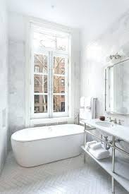Herringbone Bathroom Floor Waterworks Double Washstand With White Marble Herringbone Tile Fl Herringbone Tile Bathroom Herringbone Tile Floors Classic Bathroom