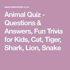 It's like the trivia that plays before the movie starts at the theater, but waaaaaaay longer. Animal Quiz Questions Answers Fun Trivia For Kids Cat Tiger Shark Lion Snake Trivia Questions For Kids Trivia Questions And Answers Animal Quiz