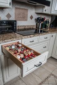 Off White Cabinets With Antique Glaze Birds Nest Hardware Oil Rubbed Bronze Hardware Drawers Under Cook Top Custom Kitchen Cabinets Kitchen Kitchen Design
