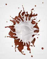 Chocolate And Milk Splash And Pouring Isolated On White Background Milk Splash Milk Art Stock Images Free
