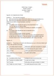 Another important thing here is learning to do practical things. Ncert Solutions For Class 7 English An Alien Hand Chapter 3 The Desert