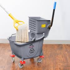 To say, i don't speak spanish in spanish, you would say no hablo espaã±ol. Lavex Janitorial 35 Qt Gray Mop Bucket Side Press Wringer Combo