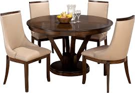 Classic Transitional 4 Seater Dining Set Having Fixed Round Table Top Round Pedestal Dining Round Dining Room Sets Round Dining Room