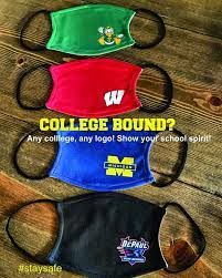 Custom Face Masks Personalized Face Mask College Face Mask Etsy School Logo College Student Gifts College Logo