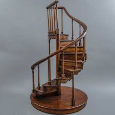 Henry first enters the staircase after rescuing eileen from the impending danger in the otherworld st. Decorative Arts Staircase Model Spiral Mahogany Maitland Smith Late 20th C George Glazer Gallery Antiques