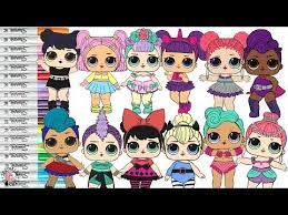 Lol doll coloring pages dolls coloring pages download by dawn lol. Lol Surprise Dolls Coloring Book Color Swap Compilation Genie Purple Queen Dawn Duskm Youtube Michaels Crafts Store Coloring Books Michaels Craft