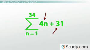 Summation notation is often known as sigma notation because it uses the greek details: Summation Notation And Mathematical Series Video Lesson Transcript Study Com