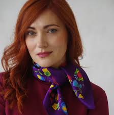 Purple Silk Scarves for Women Mother's Day Gift, Gift for Her, for Wife,  Colorful Silk Shawl, Squair Floral Shawl, Gift for Mother in Law