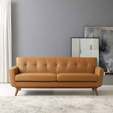 By star home living (3) andre contemporary. Engage Top Grain Leather Living Room Lounge Sofa Contemporary Modern Furniture Modway