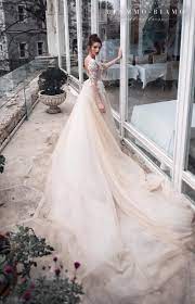 Wedding Dress Ainar With Long Train By Blammo Biamo A Line Etsy In 2021 Long Train Wedding Dress Wedding Dresses Wedding Dress Guide