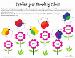 Secondary Colors Worksheet Education Com