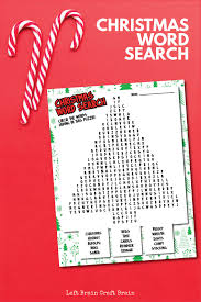 An easy spring word search to help younger children with spelling and reading comprehension. Christmas Word Search Left Brain Craft Brain