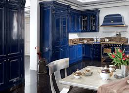 Check out these kitchen cabinet ideas for the inspiration of your new decor. Royal Blue Kitchen Design Carved Wood Kitchen Cabinets Blue Kitchen Designs New Kitchen Designs Blue Kitchens