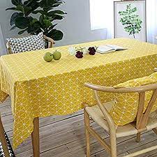 asvert nappe de table rectangulaire en coton impermeable nappe anti taches style moderne nappe enduite pour table a manger terrase sallon jardin p skaterti idei