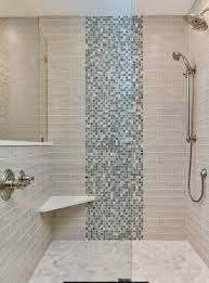 Master Bath And Walk In Shower Open And Airy Feel With The Glass Walls And Light Colored Mosaic Wall And Glas Shower Tile Relaxing Bathroom Bathrooms Remodel