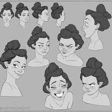Messy Bun Expressions Characterdesign Girl Bun Face Art Character Design Sketches Anime Character Design Character Design Animation