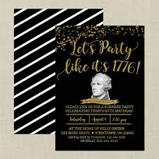 The Best Hamilton Party Ideas Decor Invitations Treats And More Work Surprise Party Birthday Surprise Party Black Invitation