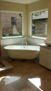 To replace a corner bathtub. New Free Standing Corner Tub Replaces Old Spa Tub New Windows Let Alot Of Light Into This New Bath Big Bathrooms Master Bathroom Renovation Free Standing Tub