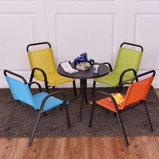 Costzon Kids Table Set 5 Pieces Patio Activity Table And Chairs Set Check Out This Wonderful Product Th Kids Dining Kids Dining Table Dining Table Chairs