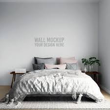 Wall Mockup Interior Scandinavian Bedroom Background In 2020 Living Room Background Living Room Scandinavian Modern Style Living Room