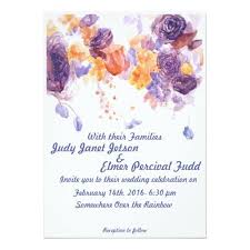 Purple And Orange Wedding Invite Zazzle Com In 2020 Orange Wedding Invitations Orange Wedding Dark Purple Wedding