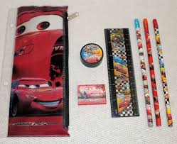 Disney Cars Lightning Mcqueen Zippered Pencil Bag And School Supplies Ebay Lightning Mcqueen Pencil Bags Zipper Pencil Case