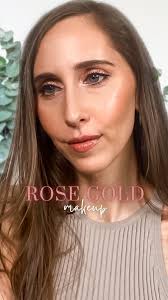 Rose Gold Makeup💗 A pretty and romantic makeup look for evening or for  your next special occasion✨ isn’t rose gold the best summer makeup color?  🥰 The full tutorial for this makeup look is