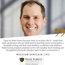 The Donor Spotlight goes to William Sinclair ('07)