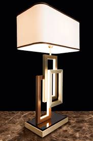 Modern Italian Geometric Designer Table Lamp With Shade Juliettes Interiors Table Lamp Table Lamp Lighting Lamp