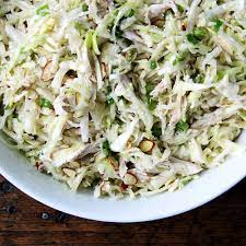 Chicken Cabbage Salad With Sesame Seeds Scallions Almonds Recipe On Food52 Recipe Cabbage Salad Chicken And Cabbage Almond Recipes