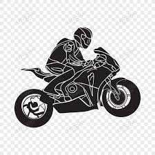 Motorcycle Vector Silhouette Siluet Kartu Pos Grafik