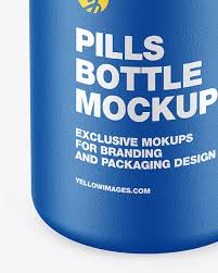 Ceramic Pills Bottle Mockup In Bottle Mockups On Yellow Images Object Mockups