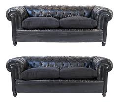 Its slender legs support an expansive frame whose clean lines are complemented by a. Vintage Tufted Leather Chesterfield Sofa Chairish