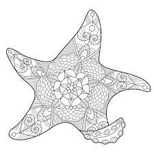 A captivating creature of the seas, surrounded by sea stars, hippocampes, jellyfish and fishes. Pin On Joanna S Adult Coloring Books Vol 1 Pages
