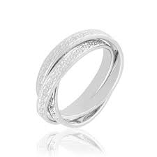 Bague alliance trois anneaux entremelés pour un cadeau unique, alliance en argent véritable pour femme cadeau de mariage fiancailles anniversaire cadeau naissance. Alliance Bertina Demi Jonc Classique Or Blanc B7afbw0151f Marc Orian Bijouterie En Ligne
