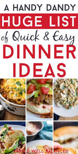 All sorts of meal ideas to help you with dinner! A Huge List Of Meal Ideas 100 Easy Family Dinners Simply Well Balanced