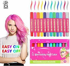 Check spelling or type a new query. Hair Chalk 12 Colors Kids Hair Dye Wash Out Temporary Hair Crayons Girls Ebay