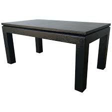 We loved the slightly bowed antique brass legs and light grey faux shagreen top! Mrspkandoz Mid Century Modern Black Lacquered Grasscloth Harrison Van Horn Coffee Table
