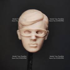Unpainted White Model Head 1/12 Men Soldier Robin Super Hero Head Sculpt  Fit 6inch SHF MEZCO ML McFarlane Action Figure Body