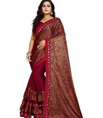 Arars women's kanchipuram pattu rich pallu silk saree with blouse (530_meron_mustard ) rs. Maroon Color Sarees Buy Maroon Saree Online Best Prices