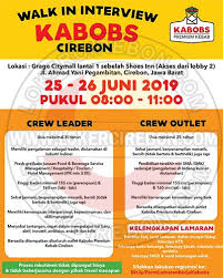 Seperti apa profil pabrik dan produk rokok djarum yang diminati pasar nasional serta internasional? Walk In Interview Kabobs Premium Kebab Cirebon 25 26 Juni Kebab Tanggal Riwayat Hidup