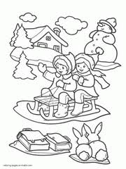Foster the literacy skills in your child with these free, printable coloring pages that can be easily assembled into a book. Winter Coloring Pages Free Printable Winter Scene Sheets