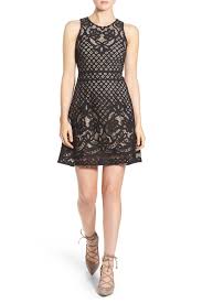 Lace Fit Flare Dress