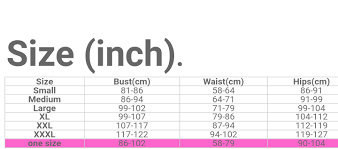 Size Chart Sold By Redds Treasure Island On Storenvy