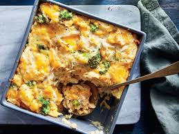 Served with fresh broccoli steamed for 5 minutes (while cheese was melting)in a little chicken bouillon & 1tsp. 82 Healthy Casserole Recipes Cooking Light