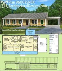 Plan 960025nck Economical Ranch House Plan With Carport Simple House Plans Ranch House Plans Ranch House Plan