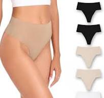 Amazon.com: BARE SKIN ESSENTIALS High Waisted Thongs for ...