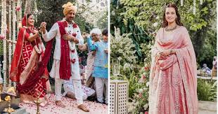 In april 2014, dia mirza got engaged to her long time business partner, sahil sangha. Budgetbrides Recreate Dia Mirza S Wedding Look